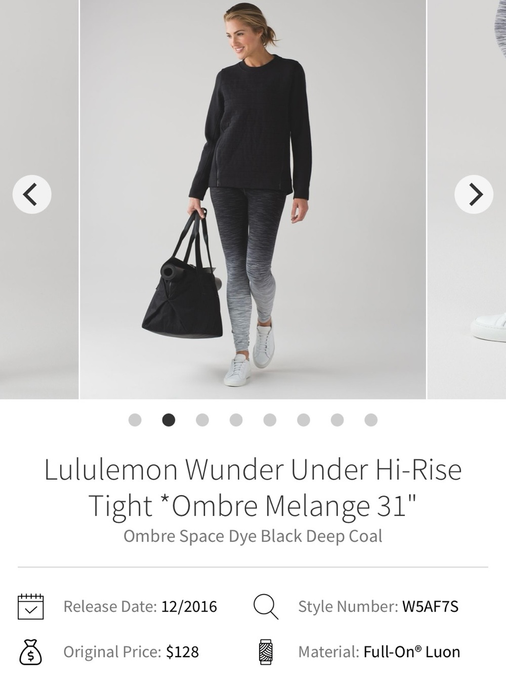 Lululemon Wunder Under Hi-Rise
Tight *Ombre Melange 31" Size 6 - Picture 4 of 9